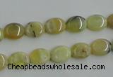 COP375 15.5 inches 8*10mm oval yellow opal gemstone beads wholesale