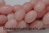 COP409 15.5 inches 10*14mm rice Chinese pink opal gemstone beads