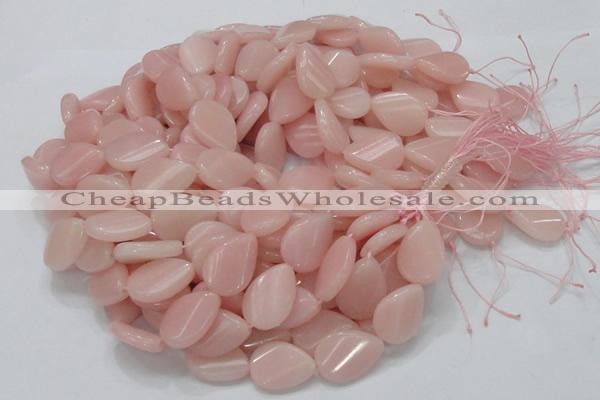 COP425 15.5 inches 18*24mm twisted teardrop Chinese pink opal gemstone bead