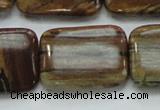 COP434 15.5 inches 22*30mm rectangle natural brown opal gemstone beads