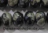 COP473 15.5 inches 13*18mm rondelle natural grey opal gemstone beads