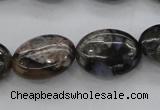 COP496 15.5 inches 10*14mm oval natural grey opal gemstone beads