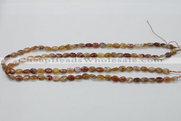 COP500 15.5 inches 6*8mm oval natural red opal gemstone beads