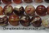 COP503 15.5 inches 12mm round natural red opal gemstone beads