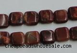 COP525 15.5 inches 10*10mm square red opal gemstone beads wholesale