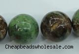 COP658 15.5 inches 20mm round green opal gemstone beads wholesale