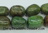 COP672 15.5 inches 12*16mm nuggets green opal gemstone beads