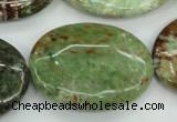 COP682 15.5 inches 30*40mm oval green opal gemstone beads