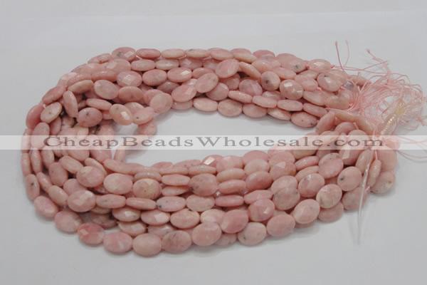 COP71 15.5 inches 10*14mm faceted oval natural pink opal beads