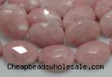 COP72 15.5 inches 13*18mm faceted oval natural pink opal beads