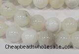 COP903 15.5 inches 12mm round natural white opal gemstone beads