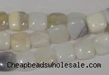 COP909 15.5 inches 10*10mm square natural white opal gemstone beads