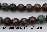 COP987 15.5 inches 10mm round green opal gemstone beads wholesale