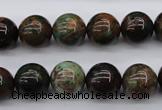 COP988 15.5 inches 12mm round green opal gemstone beads wholesale