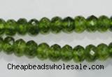 COQ100 15.5 inches 5*8mm faceted rondelle dyed olive quartz beads