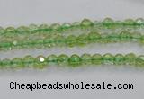 COQ11 16 inches 6mm faceted round dyed olive quartz beads wholesale