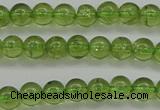 COQ202 15.5 inches 4mm - 5mm round natural olive quartz beads