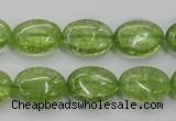 COQ24 16 inches 12*16mm oval dyed olive quartz beads wholesale