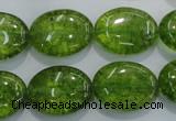 COQ37 15.5 inches 15*20mm oval dyed olive quartz beads wholesale