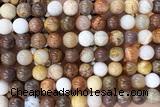 CORA02 15 inches 8mm round fossil coral beads wholesale