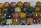 COS201 15.5 inches 6mm faceted round ocean jasper beads