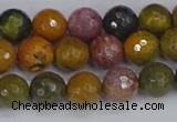 COS202 15.5 inches 8mm faceted round ocean jasper beads