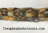 COS252 15.5 inches 12*16mm rectangle ocean stone beads wholesale