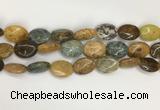 COS258 15.5 inches 10*14mm oval ocean stone beads wholesale