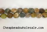 COS270 13*18mm - 15*20mm faceted nuggets ocean stone beads