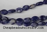 COV01 15.5 inches 6*8mm oval blue spot gemstone beads wholesale