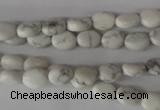 COV05 15.5 inches 6*8mm oval white howlite beads wholesale