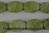 COV127 15.5 inches 13*18mm oval lemon jade beads wholesale