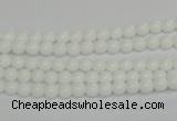 CPB01 15.5 inches 4mm round white porcelain beads wholesale