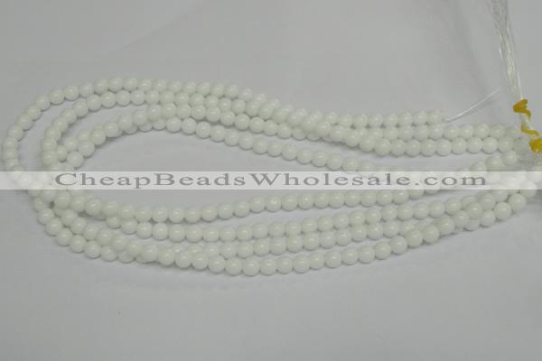 CPB02 15.5 inches 6mm round white porcelain beads wholesale