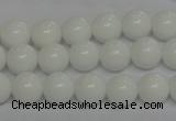 CPB04 15.5 inches 10mm round white porcelain beads wholesale