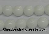 CPB05 15.5 inches 12mm round white porcelain beads wholesale