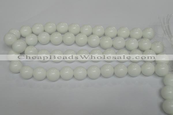 CPB07 15.5 inches 16mm round white porcelain beads wholesale