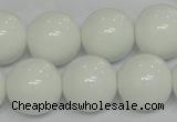 CPB08 15.5 inches 18mm round white porcelain beads wholesale