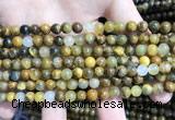 CPB1050 15.5 inches 4mm round golden pietersite beads wholesale