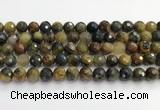 CPB1077 15.5 inches 8mm faceted round natural pietersite beads