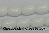 CPB12 15.5 inches 12*16mm drum white porcelain beads wholesale