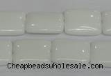 CPB122 15.5 inches 15*20mm rectangle white porcelain beads wholesale