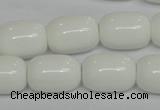 CPB15 15.5 inches 15*20mm drum white porcelain beads wholesale