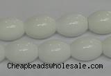 CPB18 15.5 inches 12*16mm rice white porcelain beads wholesale