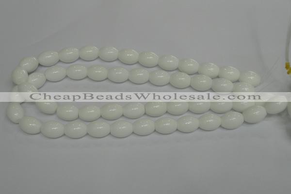 CPB18 15.5 inches 12*16mm rice white porcelain beads wholesale