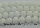 CPB411 15.5 inches 6mm round matte white porcelain beads