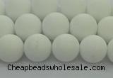 CPB413 15.5 inches 10mm round matte white porcelain beads