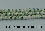 CPB581 15.5 inches 6mm round Painted porcelain beads