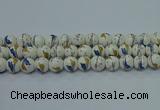 CPB591 15.5 inches 6mm round Painted porcelain beads