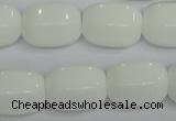 CPB68 15.5 inches 15*20mm drum white porcelain beads wholesale